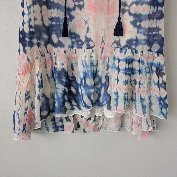 Sundance Dress Women's M White Blue Pink Tie-Dye Whisper A-Line Sleeveless - Picture 3 of 7